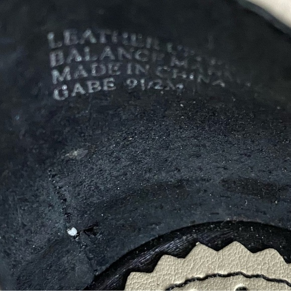 FRANCO SARTO Black Patent Leather White Trim Peep-toe Block Heel Pump Size 9.5M - Picture 8 of 8